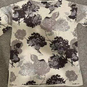 AMAZING LAFAYETTE 148 SWEATER WITH METALLIC FLECS